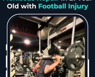 A twisting injury sidelined this 21-year-old footballer